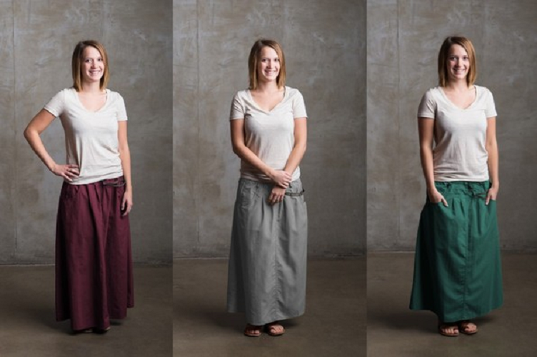 Macabi Knee Length Skirt - Charcoal main image 1