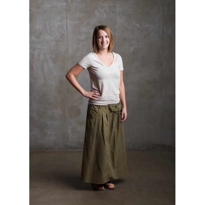 Macabi Knee Length Skirt - Mocha main image 1