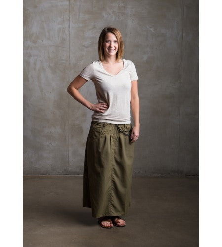 Macabi Knee Length Skirt - Terra Cotta