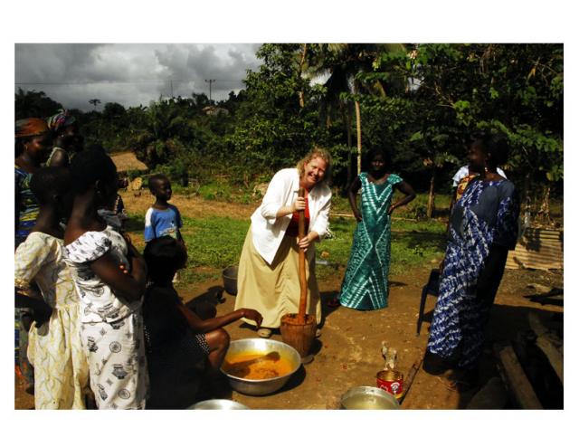 Making Palm Fruit Soup in Western Ghana