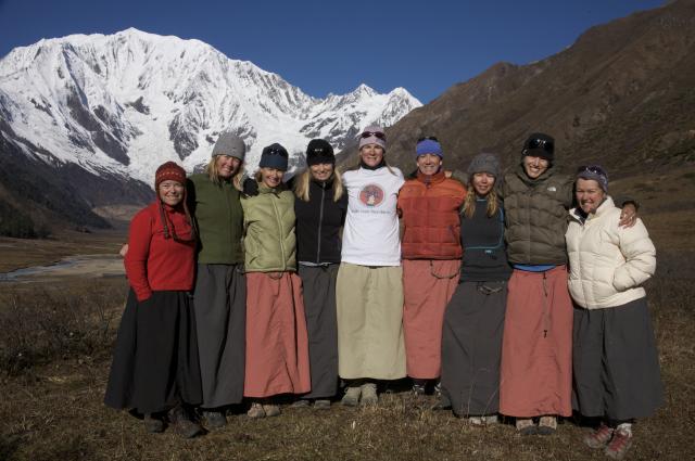 Fundraising in Nepal with Macabi skirt