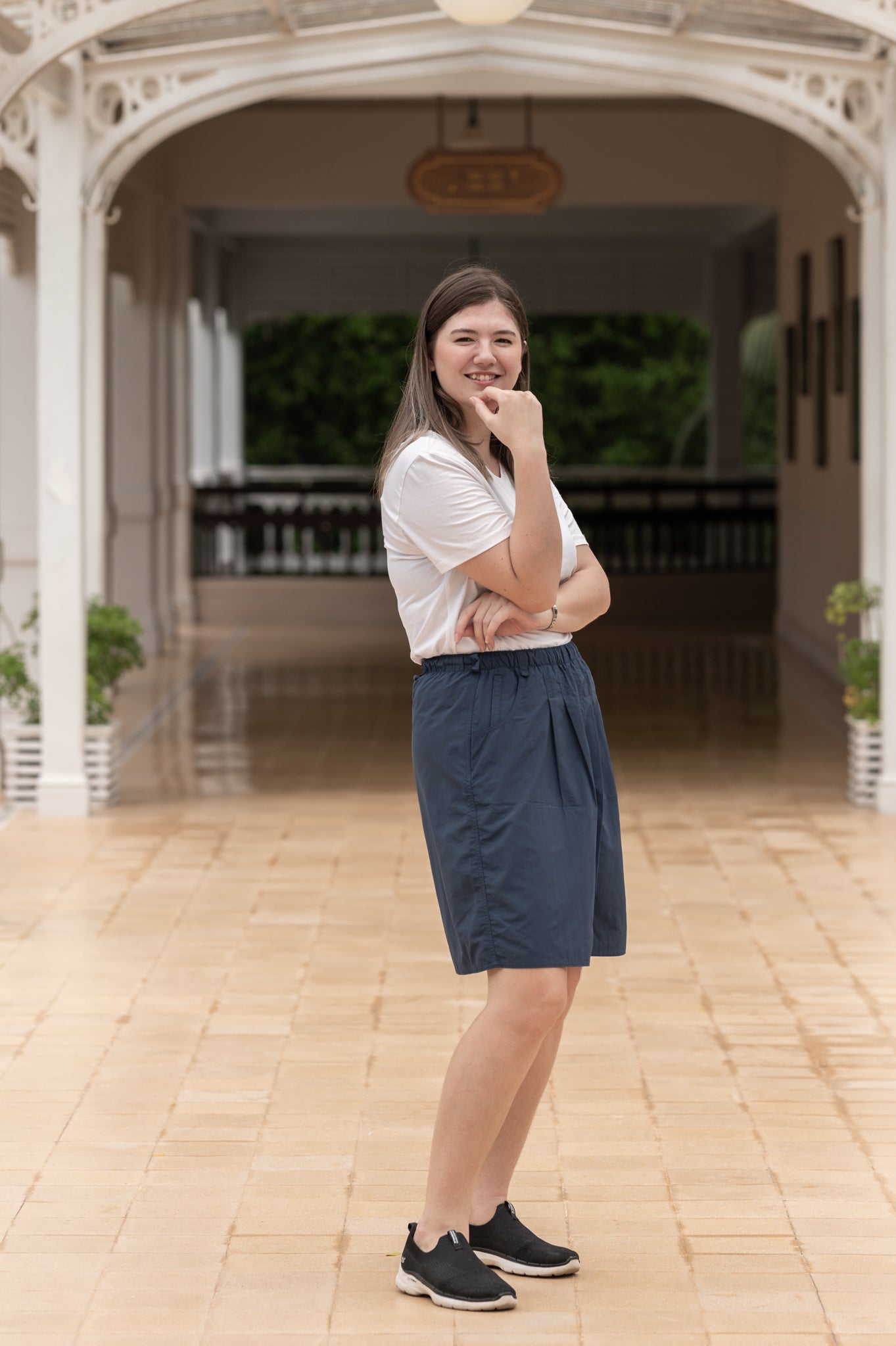 Macabi Knee Length Skirt - Midnight Blue – Macabi Skirts