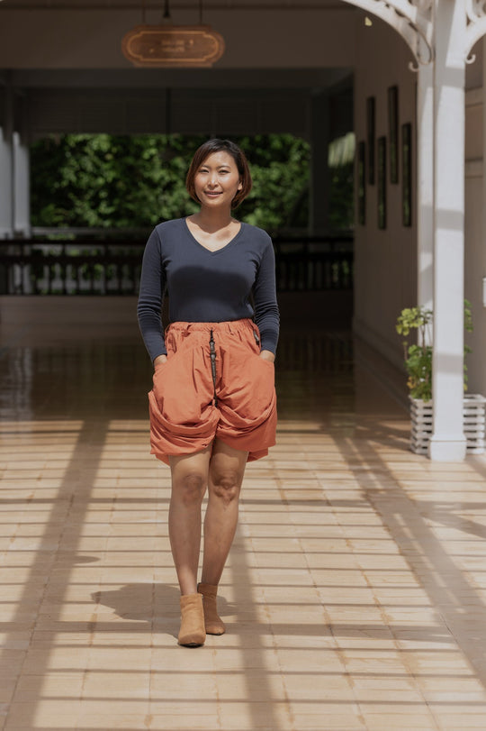 Macabi Slim Skirt - Terra Cotta