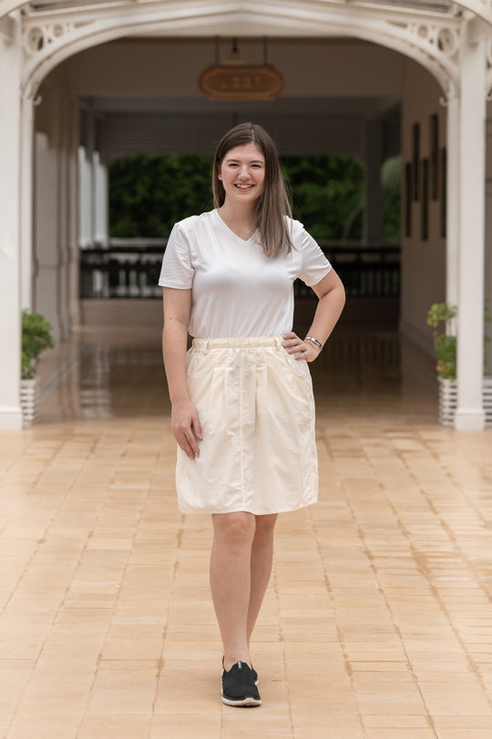 Macabi Knee Length Skirt Off White