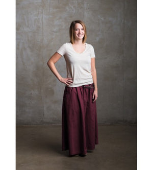 Macabi Slim Skirt - Maroon - Macabi Skirts