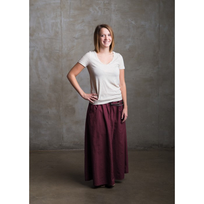 Macabi Knee Length Skirt - Blue Skies