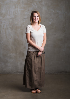 Macabi Slim Skirt - Mocha - Macabi Skirts